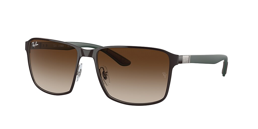 Ray-Ban RB3721 59 Brown & Brown On Gunmetal Sunglasses | Sunglass Hut USA