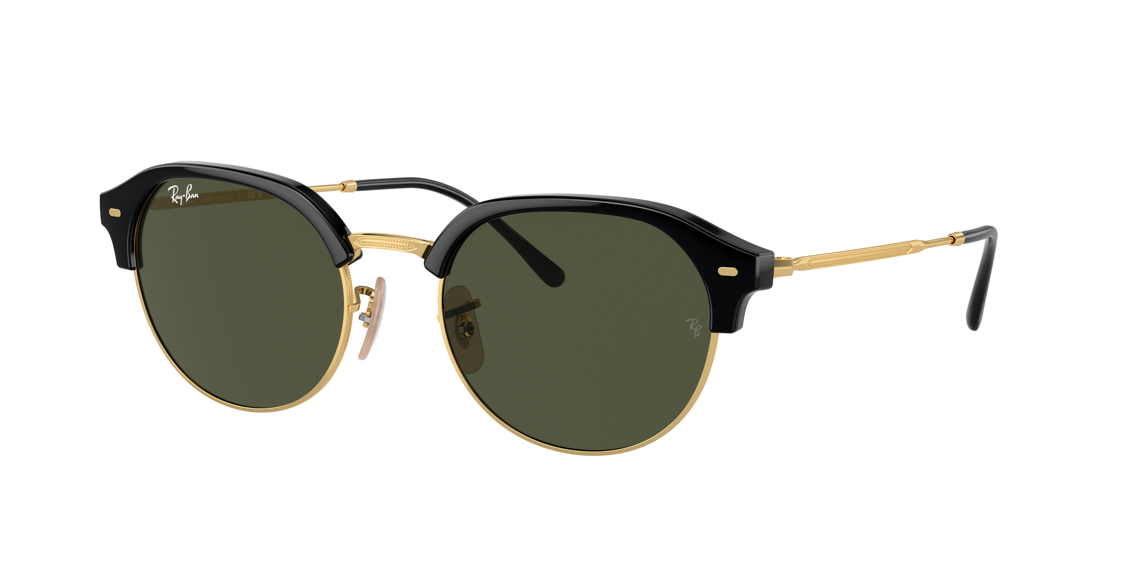 Ray-Ban RB4429 55 Green & Black On Gold Sunglasses | Sunglass