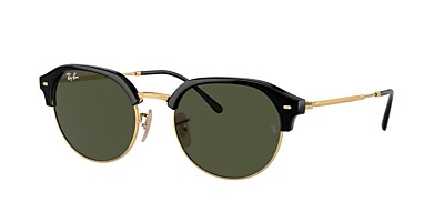 Ray-Ban RB4429 55 Green & Black On Gold Sunglasses | Sunglass Hut USA