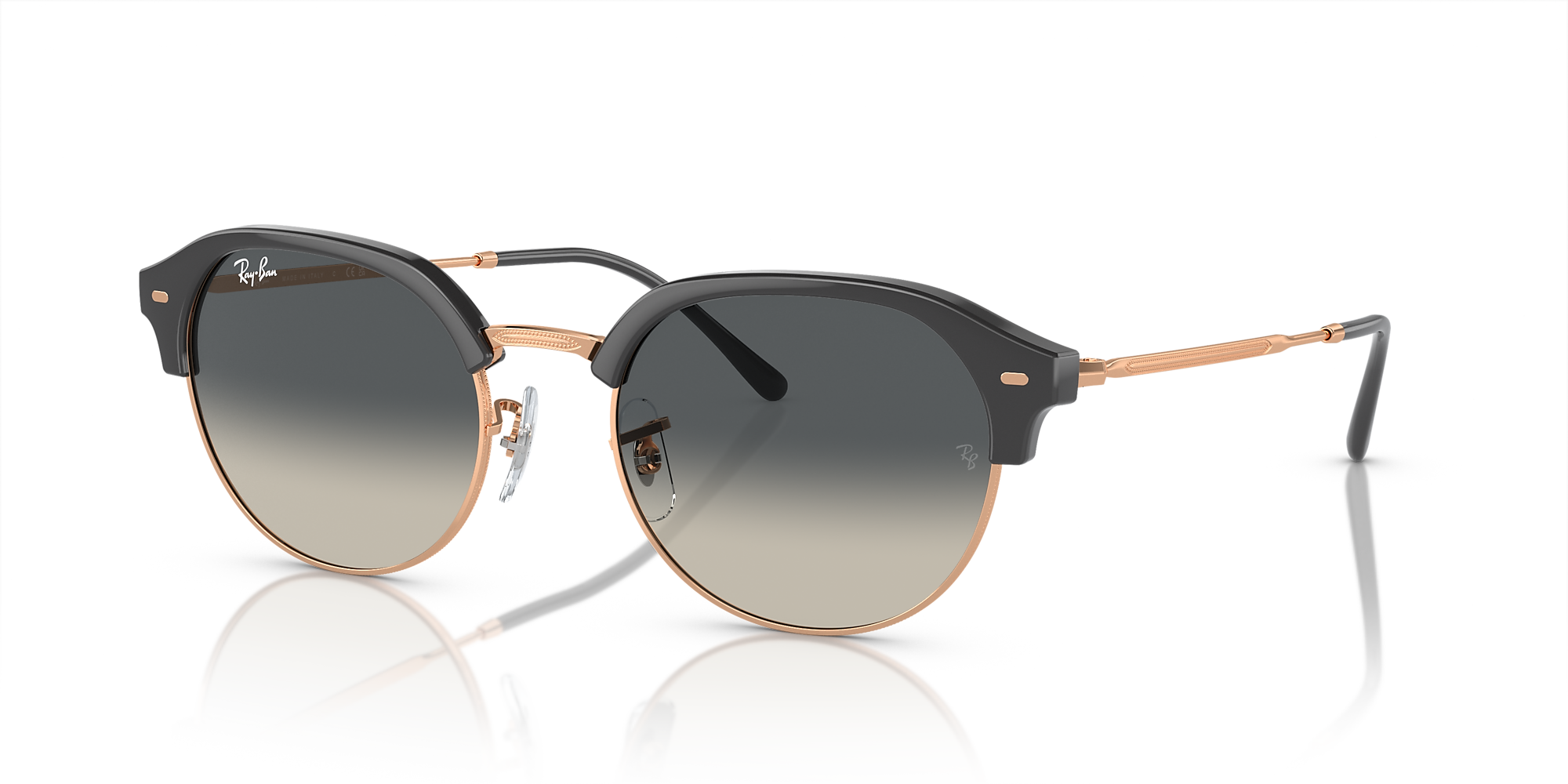 Ray-Ban RB4429 53 Grey & Dark Grey On Rose Gold Sunglasses | Sunglass ...