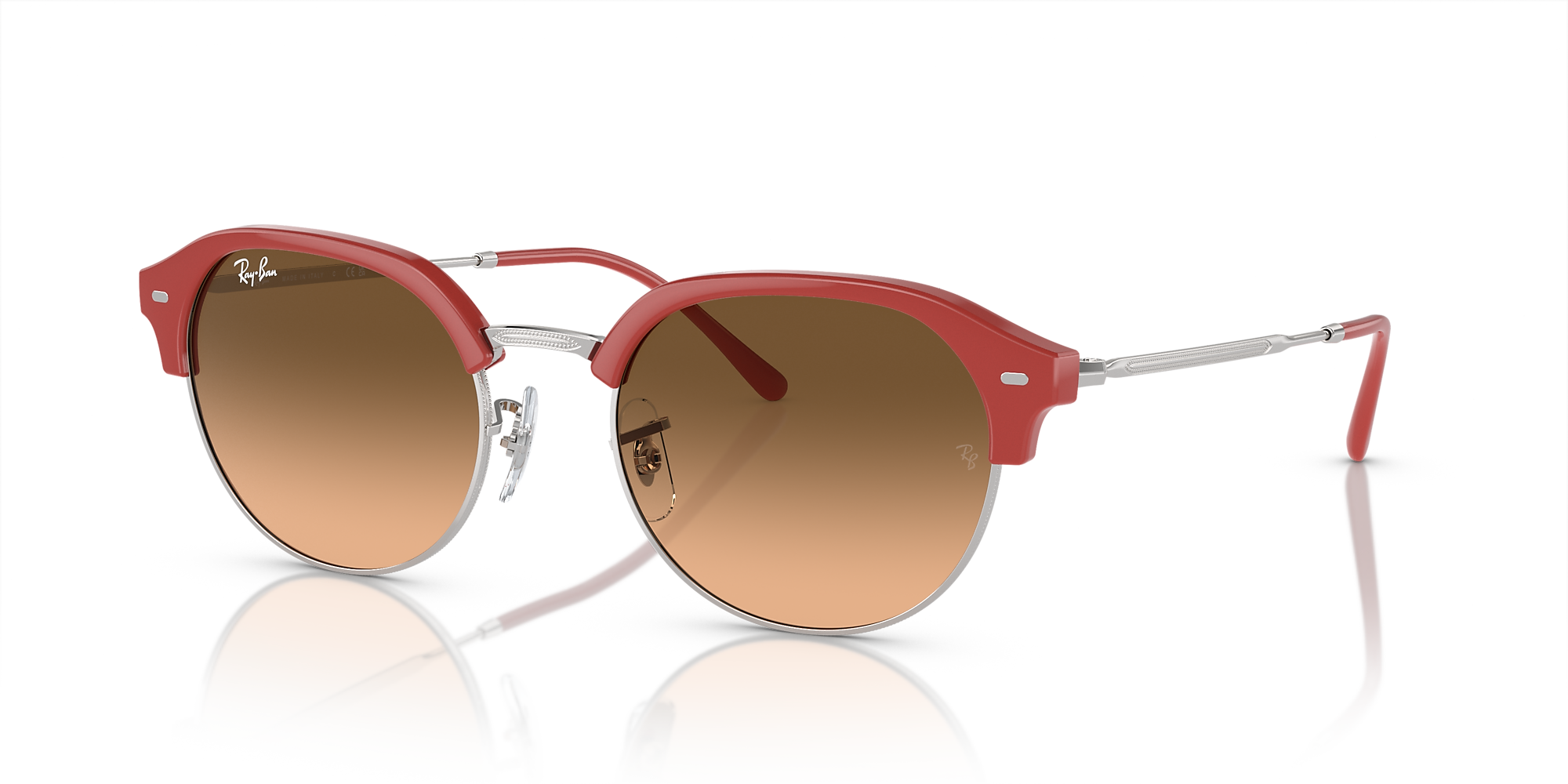Ray-Ban RB4429 Red On Silver / Pink/Black / Gradient image 1