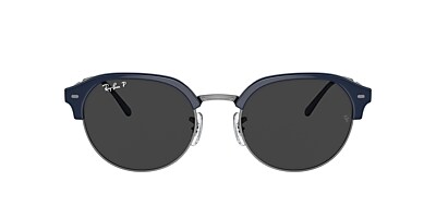 Ray-Ban RB4429 55 Black & Blue On Gunmetal Polarized Sunglasses