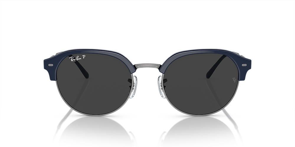 Ray-Ban RB4429 55 Black & Blue On Gunmetal Polarized Sunglasses