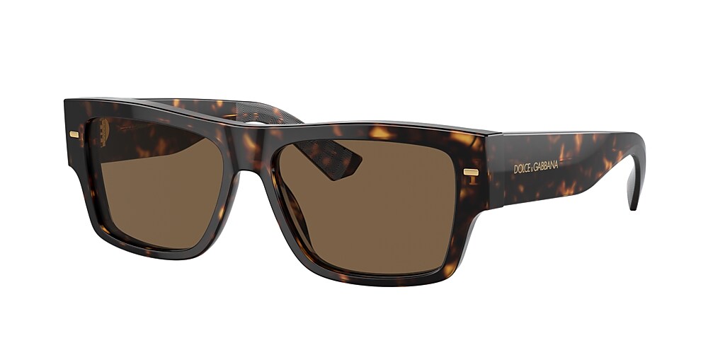 Dolce&Gabbana DG4451 55 Dark Brown & Havana Sunglasses | Sunglass Hut USA