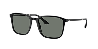 Giorgio Armani AR8118 53 Polar Grey & Black Polarized Sunglasses