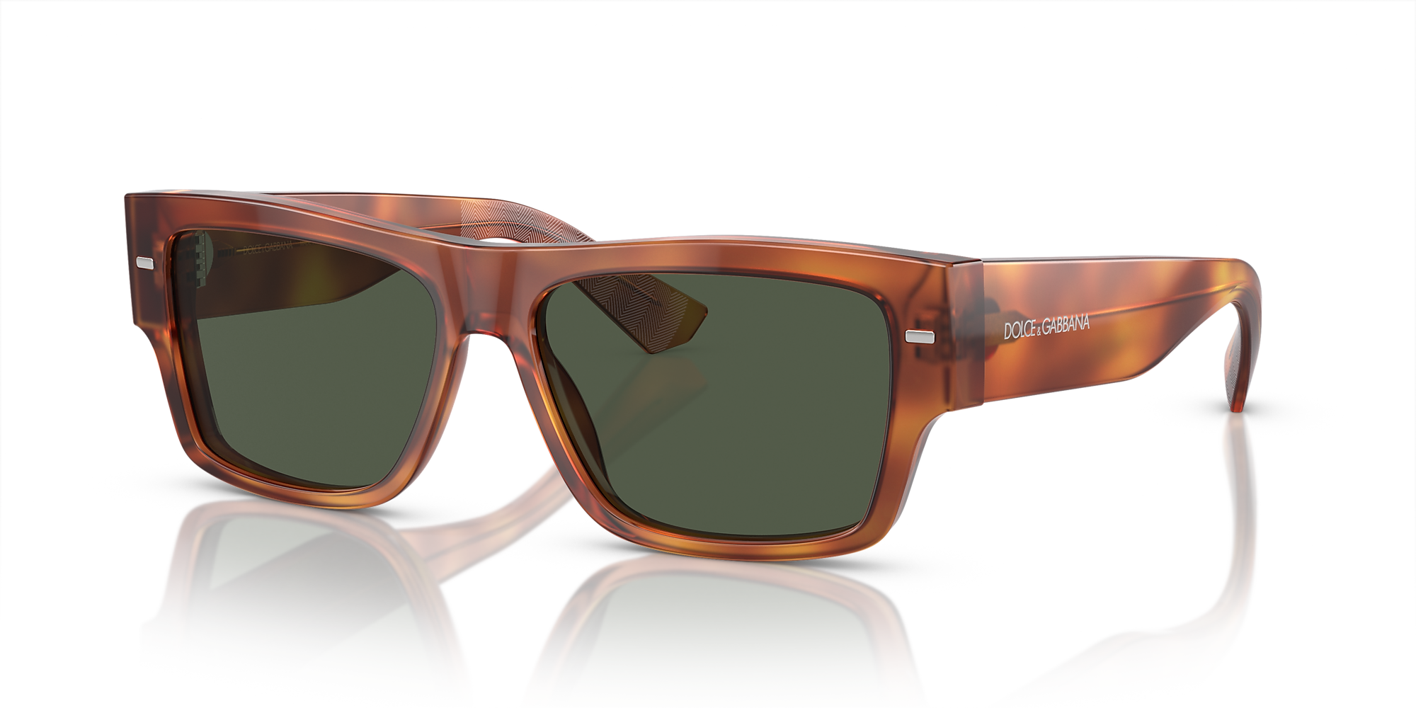 Dolce&Gabbana DG4451 55 Dark Green Polar & Ginger Havana Polarised ...