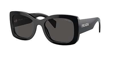 Prada PR A08S 56 Brown Gradient Grey & Mahogany Sunglasses 