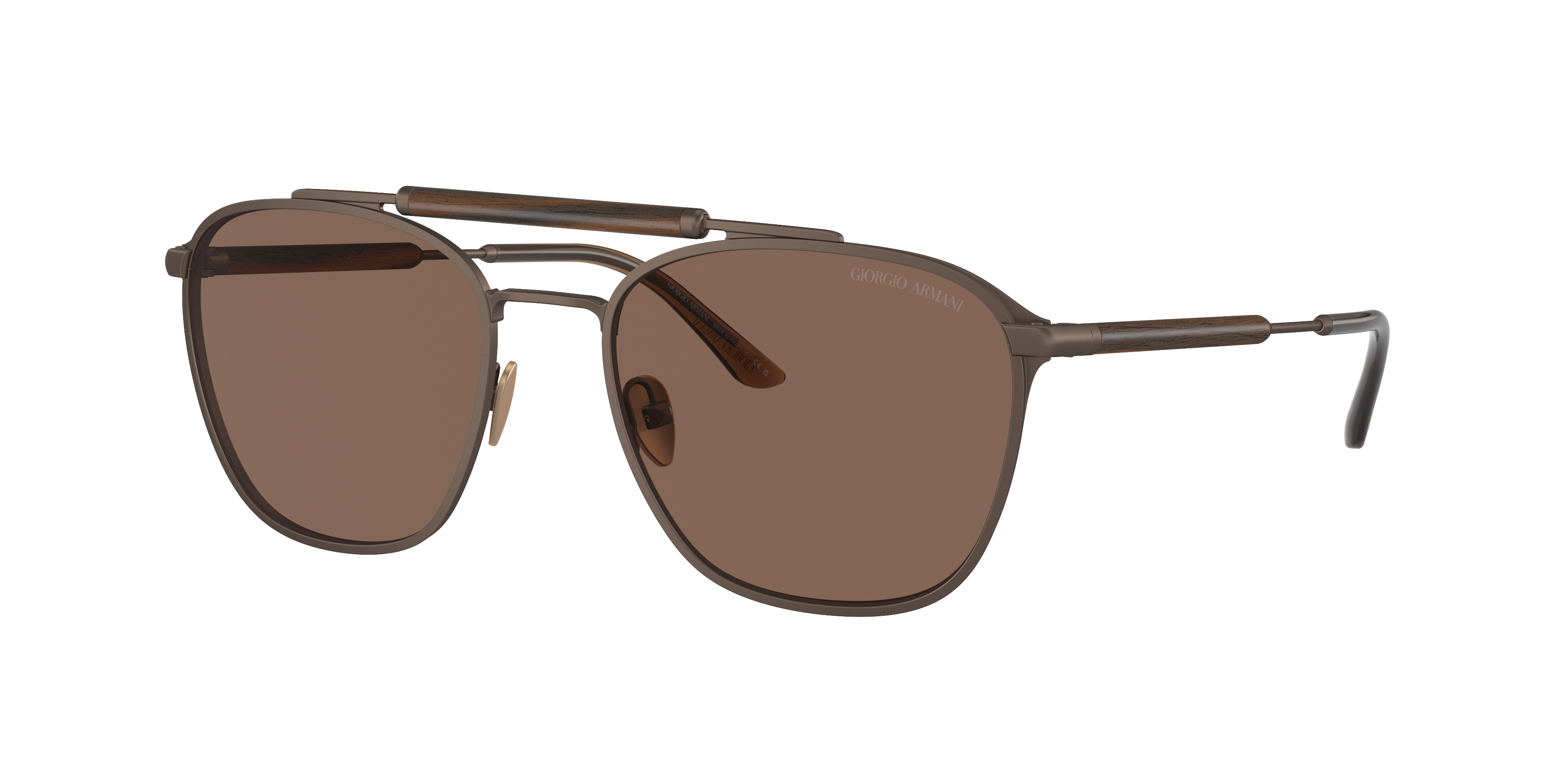 Shop Giorgio Armani Man Sunglass Ar6149 In Dark Brown