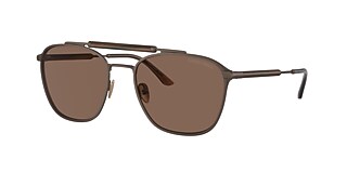 Giorgio Armani AR6149 55 Dark Brown & Matte Bronze Sunglasses 
