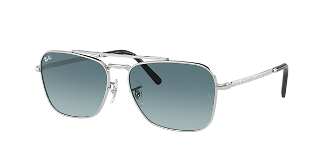 Ray-Ban RB3636 New Caravan 55 Silver/Blue & Gold Polarized