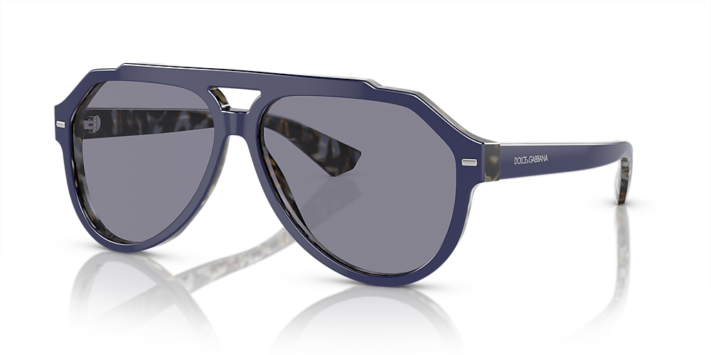 Dolce&Gabbana DG4452 60 Grey & Blue On Blue Havana Sunglasses