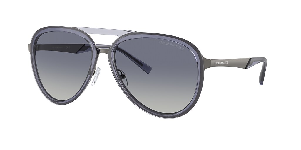 Emporio Armani EA2145 59 Gradient Blue & Shiny Transparent Dark Blue ...