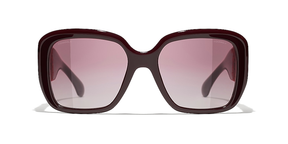 Chanel Square Sunglasses CH5512 55 Burgundy & Red Vandome Sunglasses