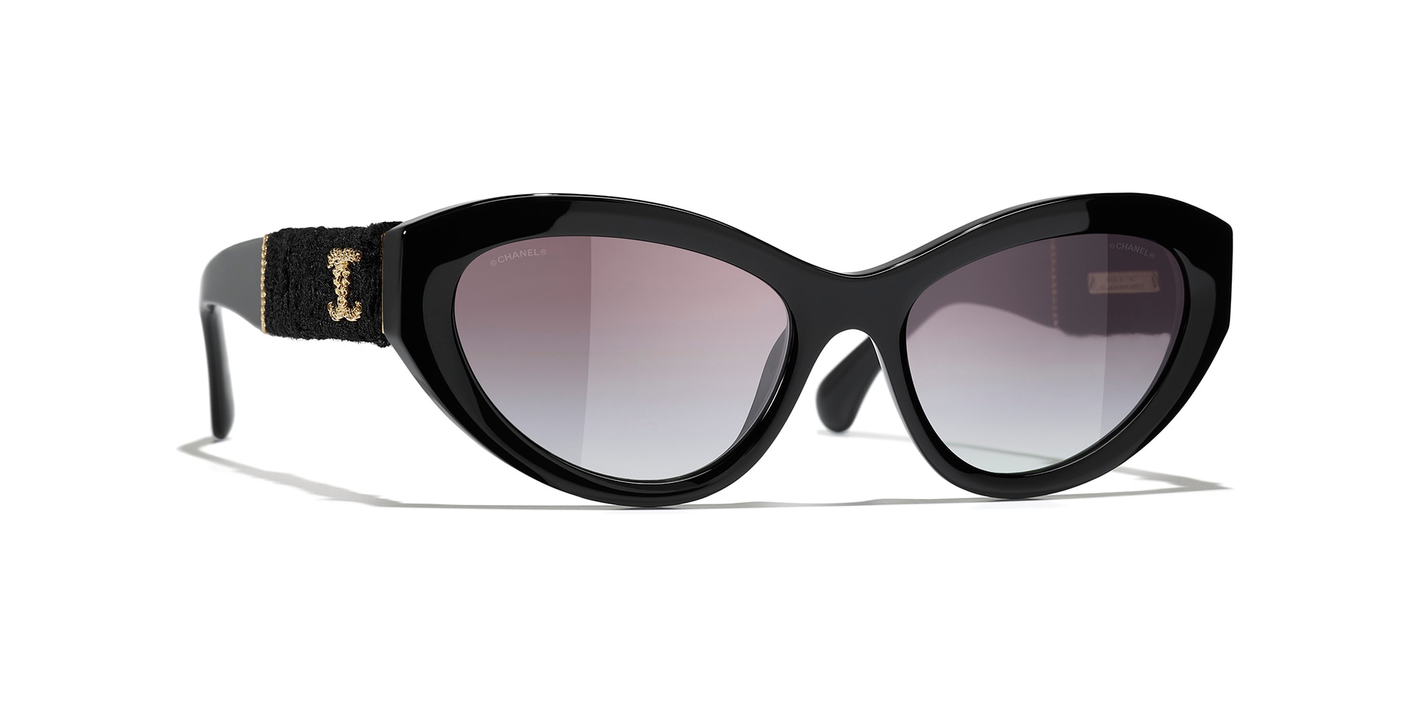 Chanel cat shop eye sunglasses black