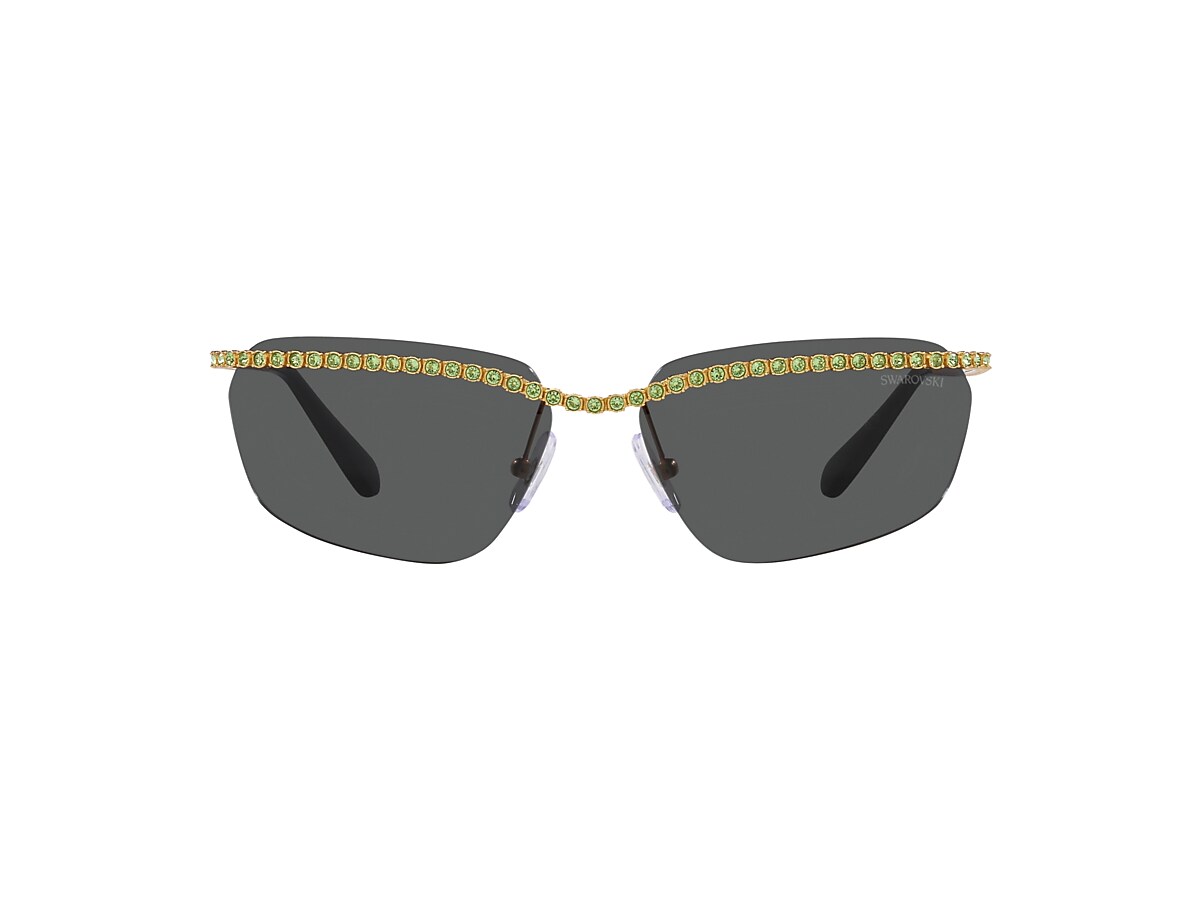 SWAROVSKI SK7001 Gold - Women Sunglasses, Dark Grey Lens