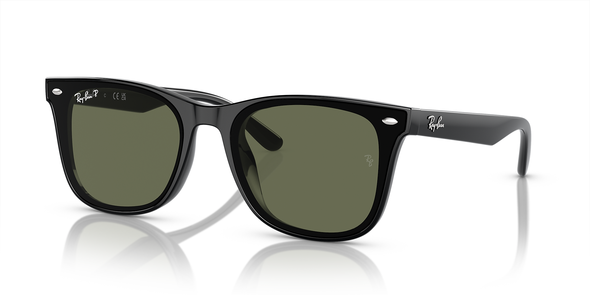 Ray-Ban RB4420 65 Dark Green & Black Polarized Sunglasses | Sunglass ...