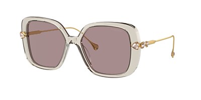 Swarovski SK6011 55 Violet & Transparent Light Brown Sunglasses