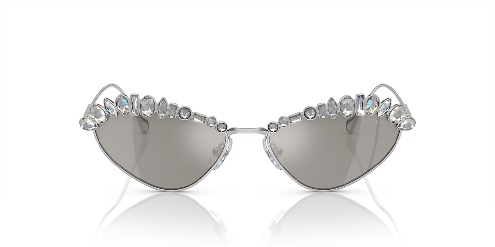 Swarovski SK7009 55 Light Grey Mirror Silver & Silver Sunglasses 