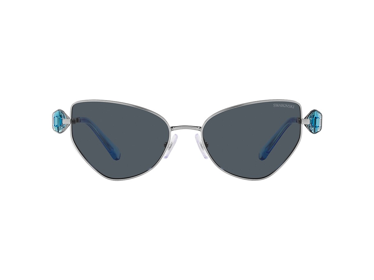 Swarovski SK7003 57 Dunkelgrau & Silber Sunglasses | Sunglass Hut 