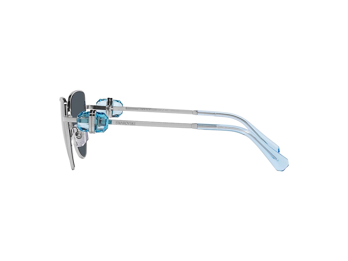 Swarovski SK7003 57 Dunkelgrau & Silber Sunglasses | Sunglass Hut 