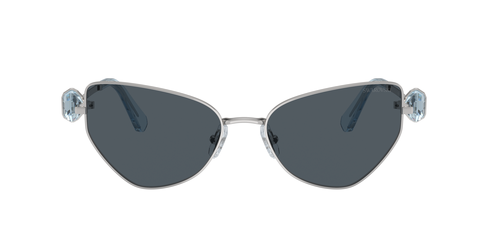 Swarovski Woman Sunglass SK7003 -  Frame color: Silver, Lens color: Dark Grey