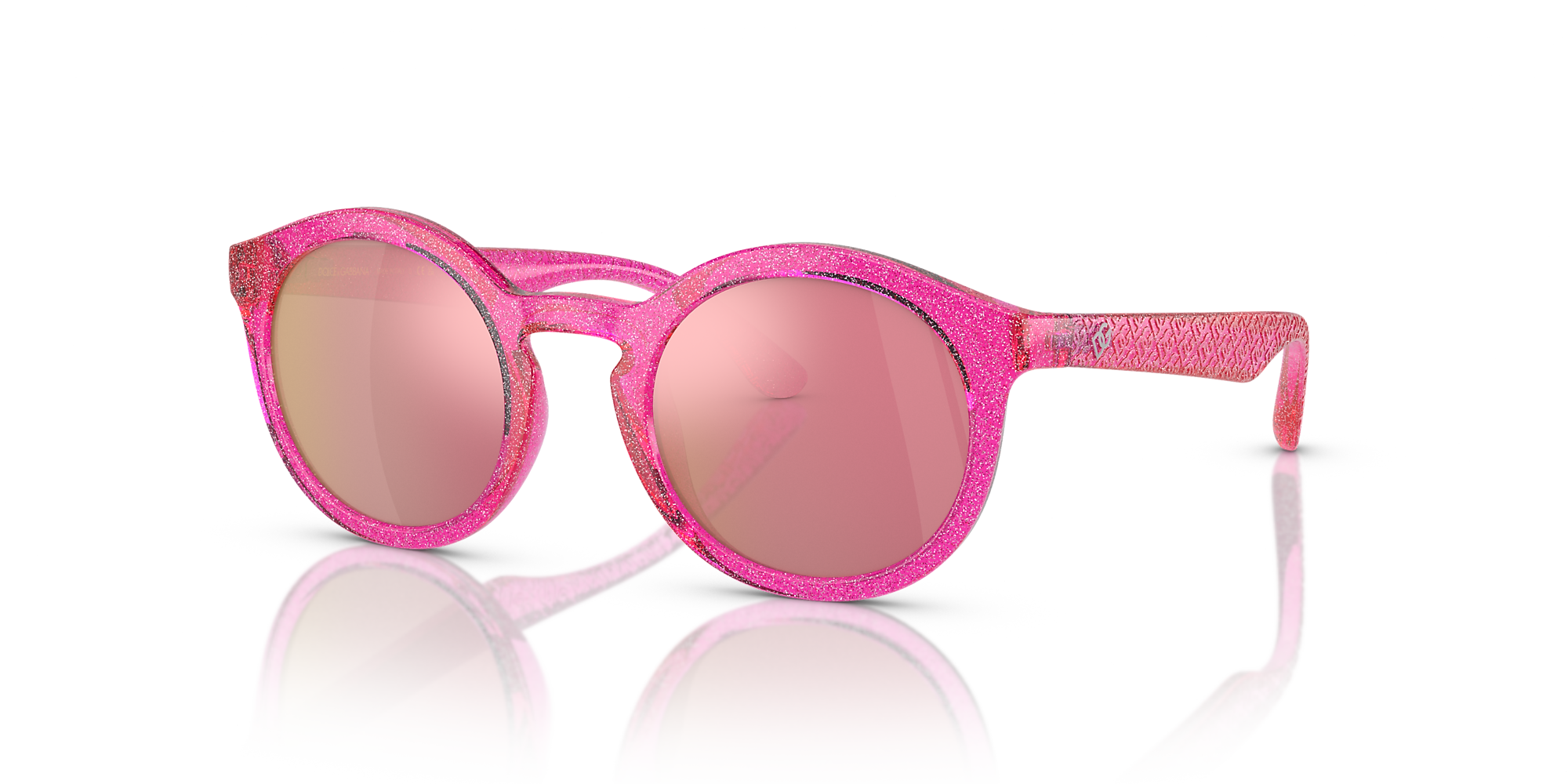 Dolce&Gabbana DX6002 Kids 45 Pink Mirror Rose Gold & Pink Glitter