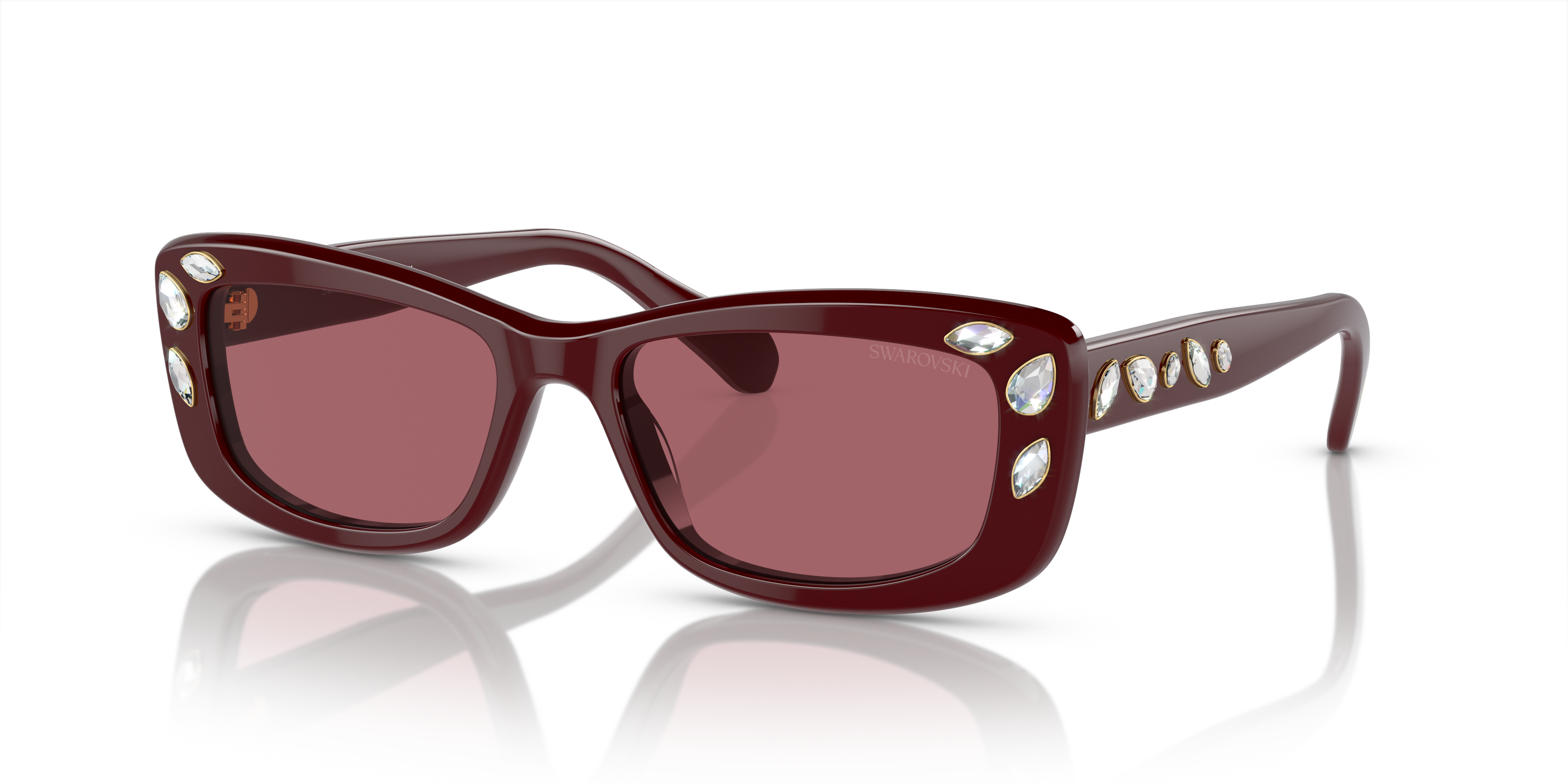 Red Tint XL Rimless Sunglasses - The Motown - Burgundy Gold – Rasa  Sunglasses