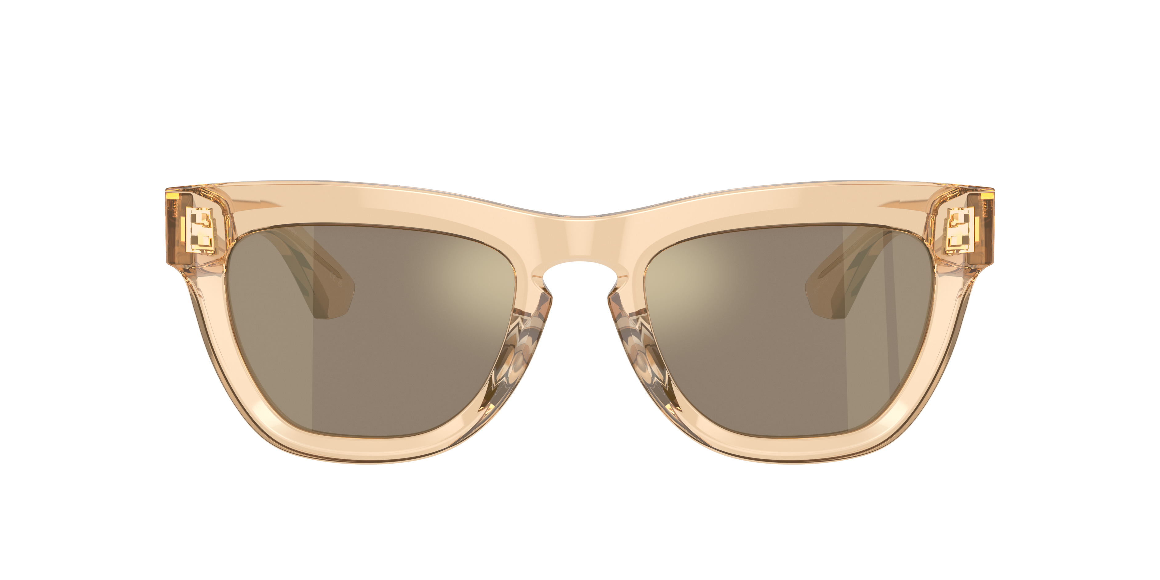 Shop Burberry Woman Sunglasses Be4415u In Light Brown Mirror Gold
