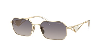 Prada PR A51S 58 Gradient Blue Mirror Silver Pale Gold