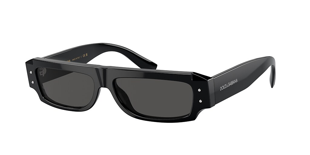 Dolce&Gabbana DG4458 55 Dark Grey & Black Sunglasses | Sunglass Hut ...