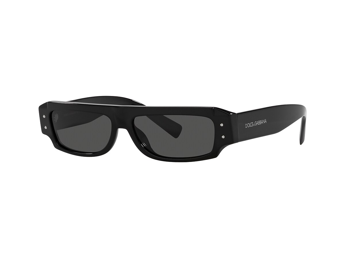 DOLCE&GABBANA DG4458 Black - Men Luxury Sunglasses, Dark Grey Lens