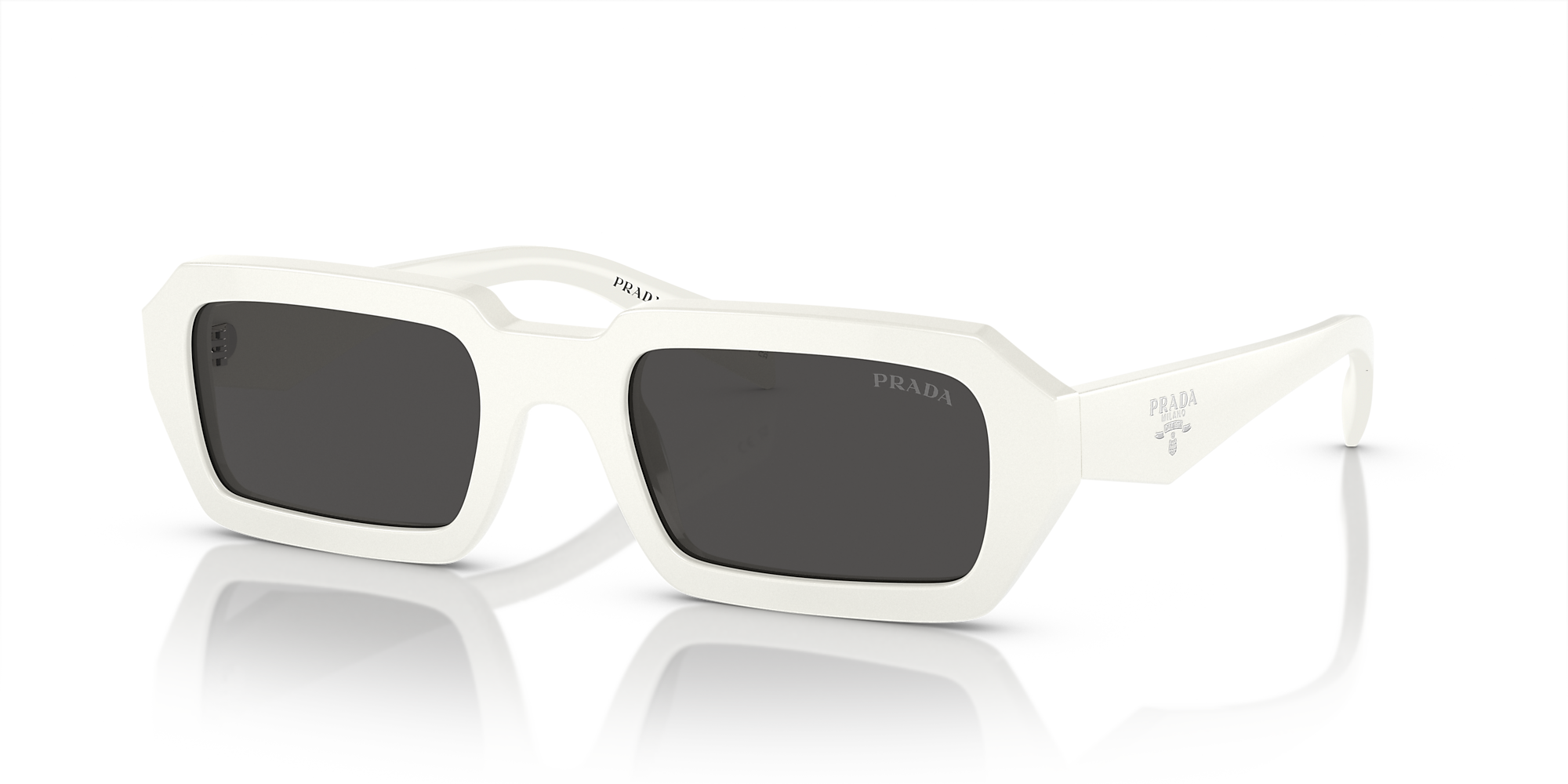 Prada PR A12S 52 Dark Grey & White Sunglasses | Sunglass Hut USA