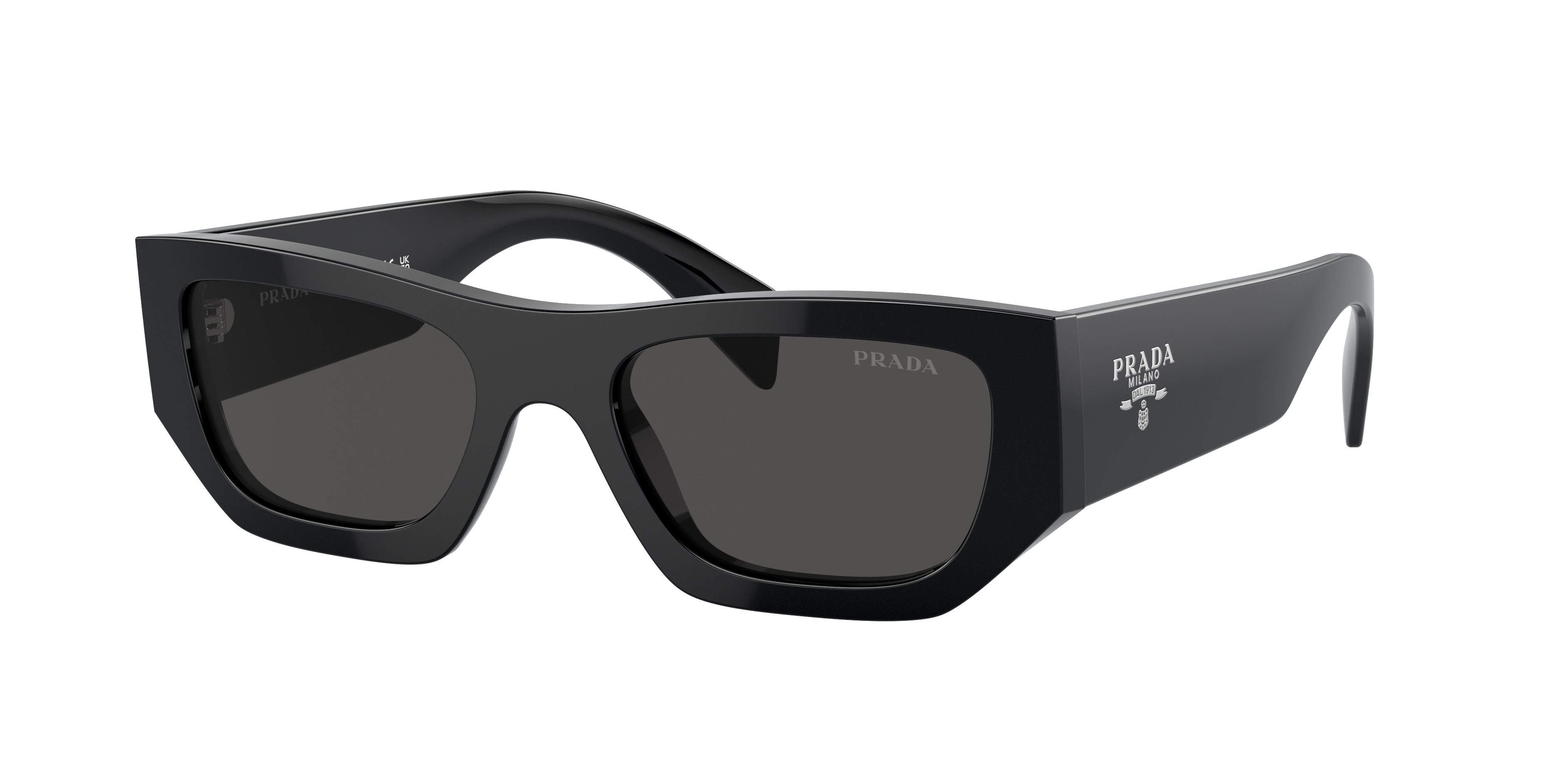 Prada PR A01S 53 Dark Grey & Black Sunglasses | Sunglass Hut USA