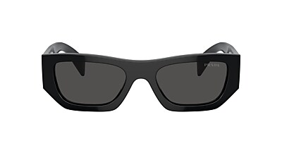 PRADA PR A01S Black - Unisex Luxury Sunglasses, Dark Grey Lens
