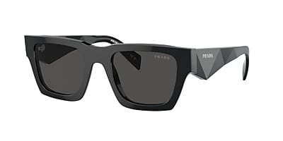 PRADA PR A06S Black - Man Luxury Sunglasses, Dark Grey Lens