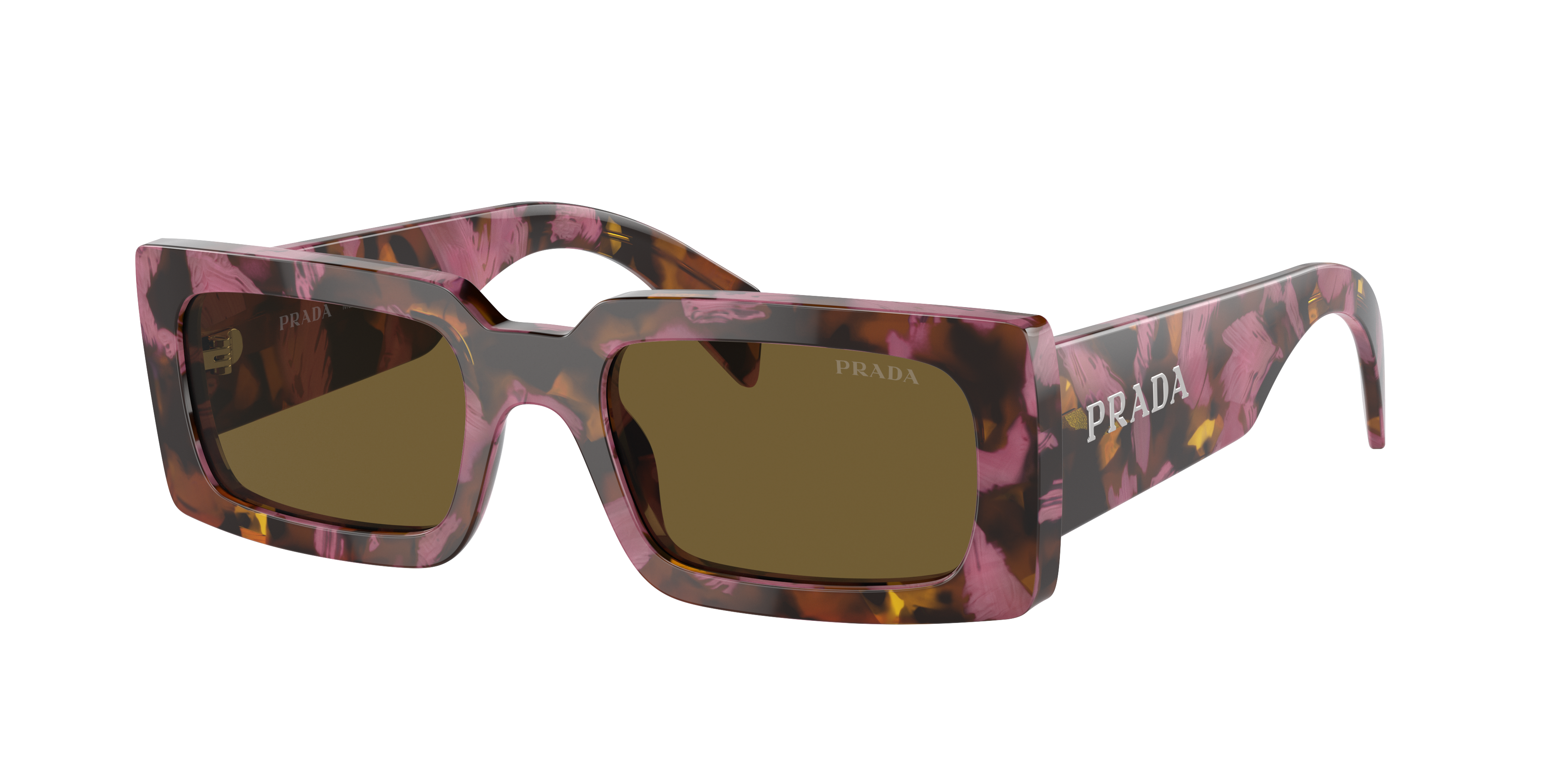 Prada Rectangular-frame Sunglasses Sunglasses In Dunkelbraun