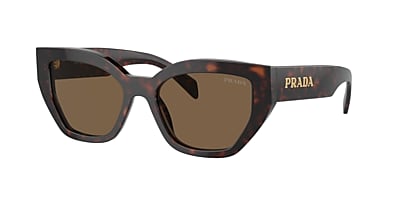 PRADA PR A09S Briar Tortoise - Women Luxury Sunglasses, Dark Brown  Polarized Lens