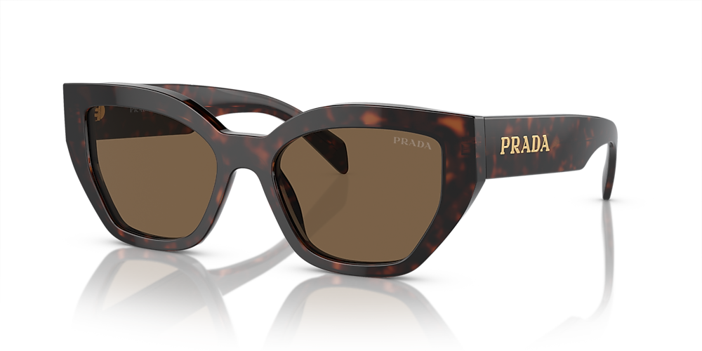 Prada PR A09S 53 Dark Brown & Briar Tortoise Sunglasses | Sunglass 