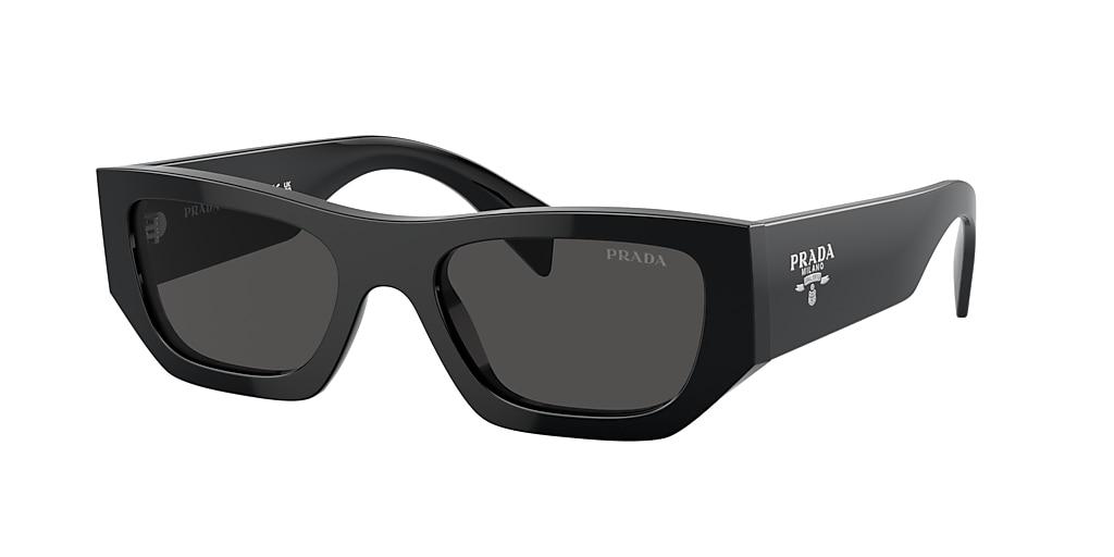 Prada PR A01SF 55 Dark Grey & Black Sunglasses | Sunglass Hut USA