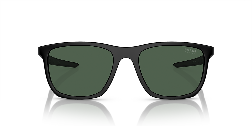 Prada Linea Rossa PS 10WS 54 Dark Green Matte Black Sunglasses