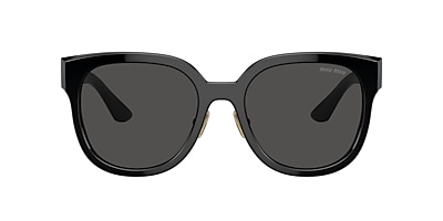 Miu Miu MU 01ZS 55 Dark Grey & Black Sunglasses | Sunglass Hut USA