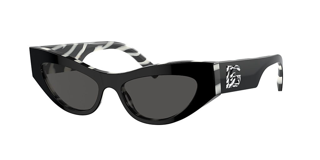 Dolce&Gabbana DG4450 52 Dark Grey & Black On Zebra Sunglasses ...