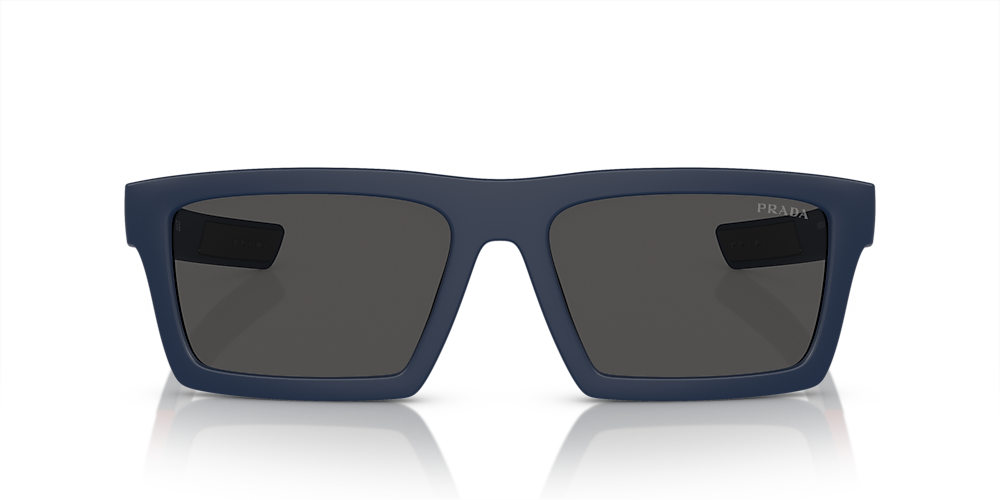 PRADA LINEA ROSSA PS 02ZSU Matte Blue - Men Sunglasses, Dark Grey Lens