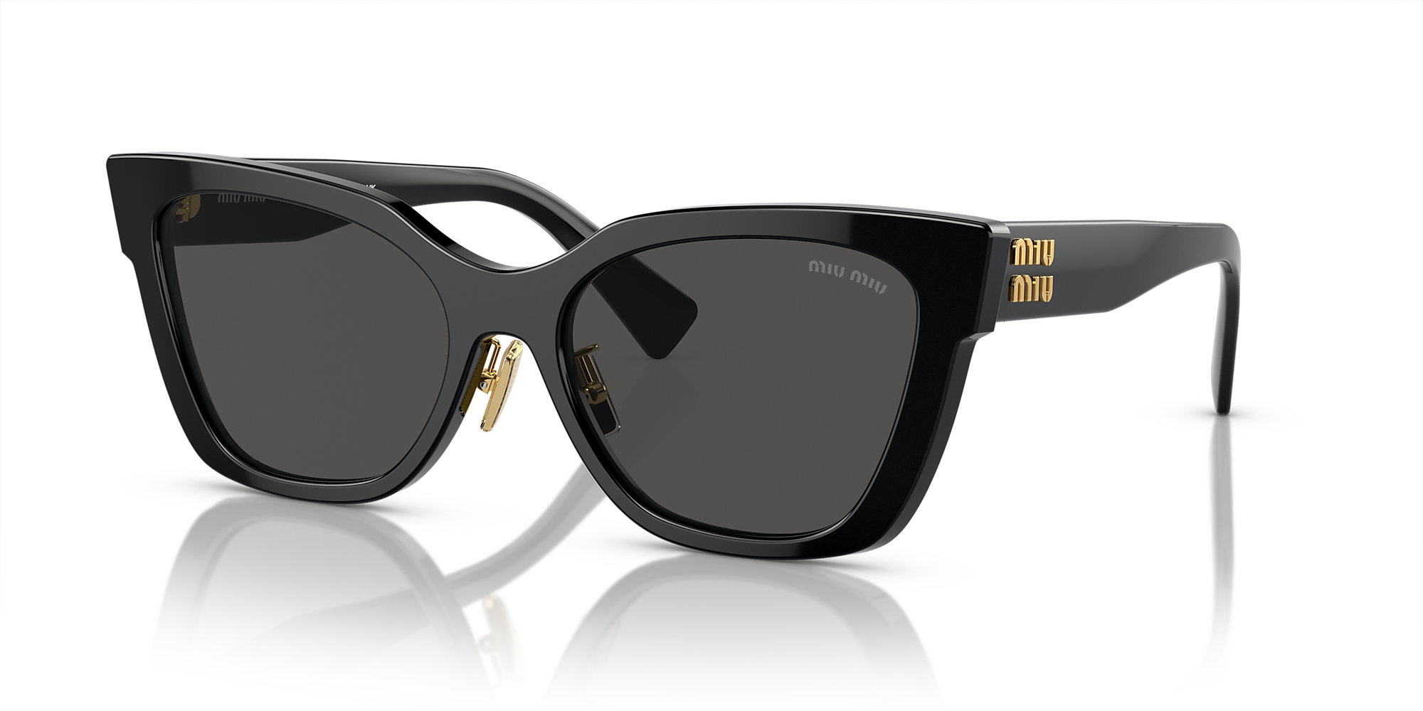 Miu Miu MU 02ZS 56 Dark Grey & Black Sunglasses | Sunglass Hut United ...