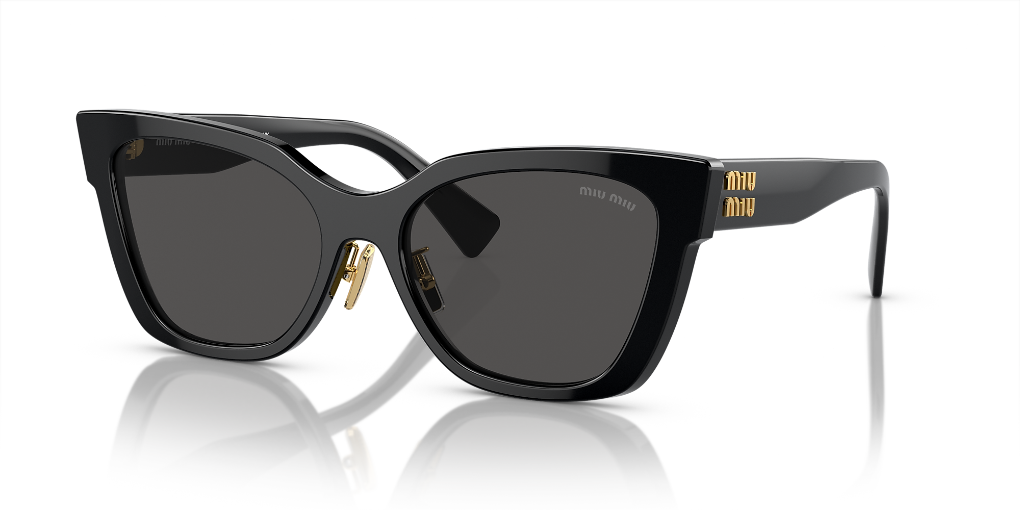 Miu Miu MU 02ZS 56 Dark Grey & Black Sunglasses | Sunglass Hut United ...