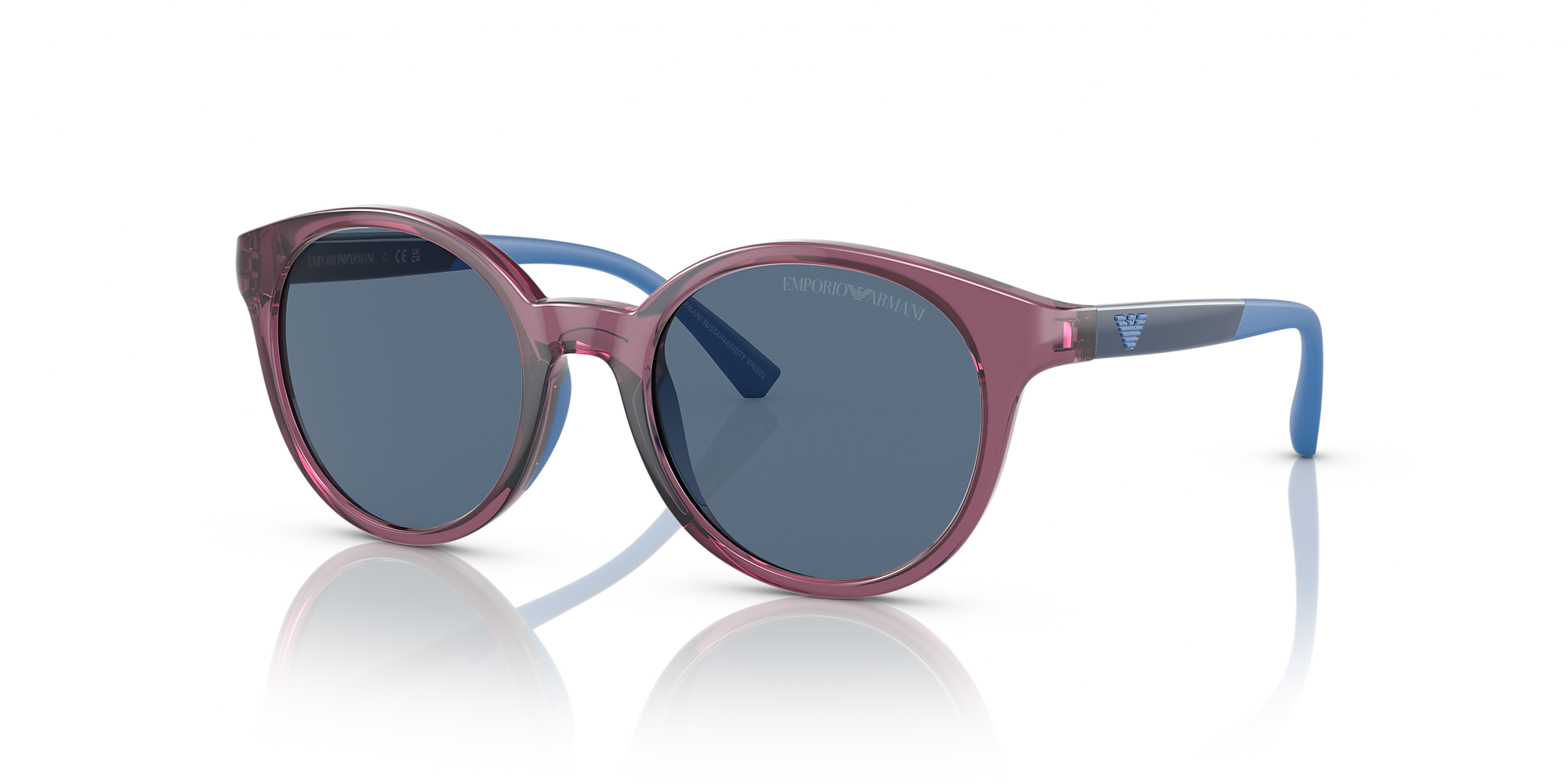 Emporio Armani EK4185 Kids 47 Dark Blue & Transparent Violet Sunglasses