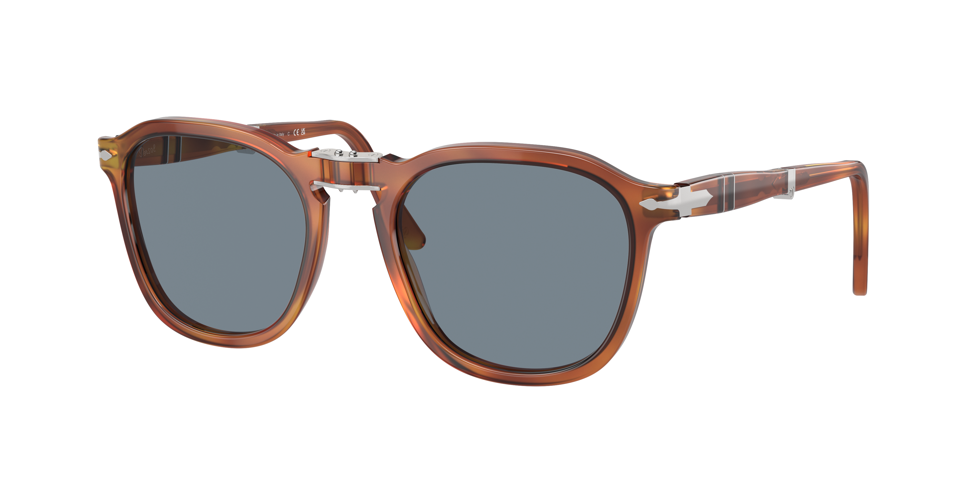 Persol Womens Brown Po3345s Square-frame Tortoiseshell Sunglasses In Blue