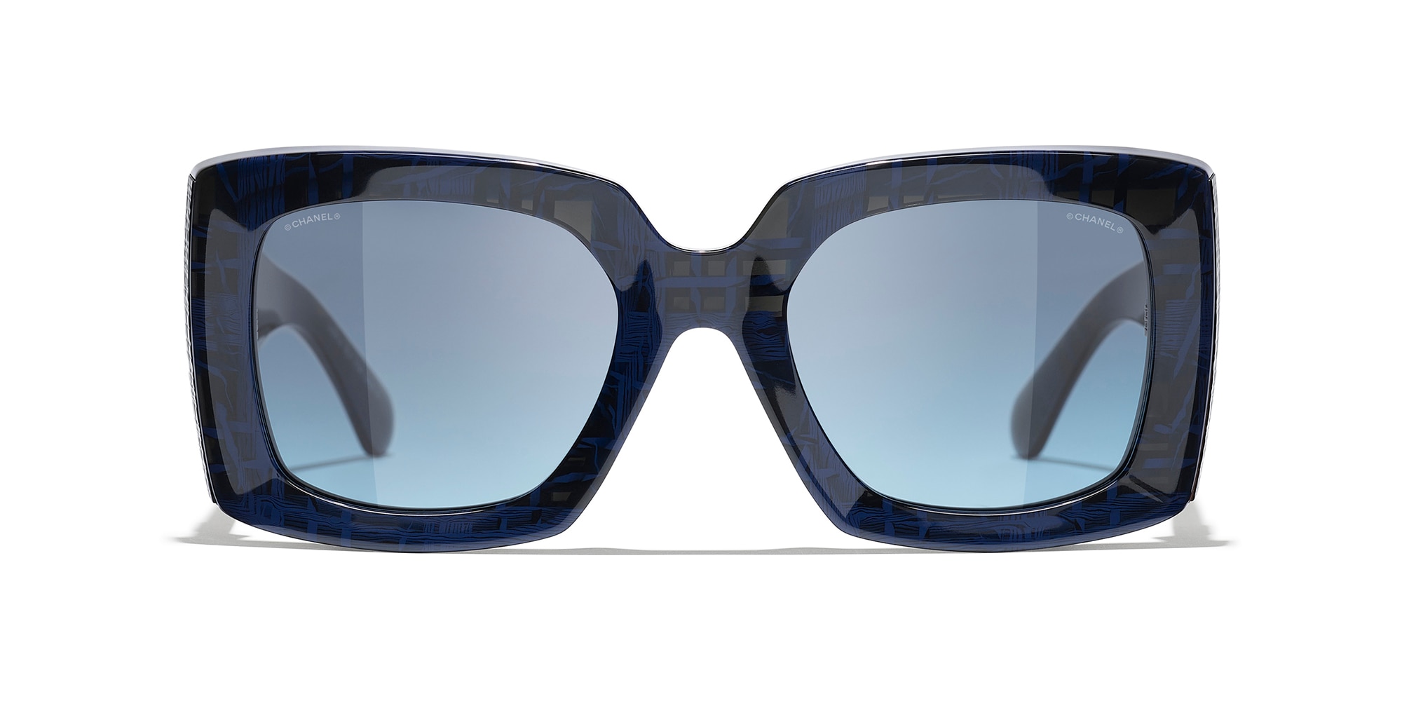 Pre-owned Chanel Woman Sunglass Rectangle Sunglasses Ch5435 In Blue