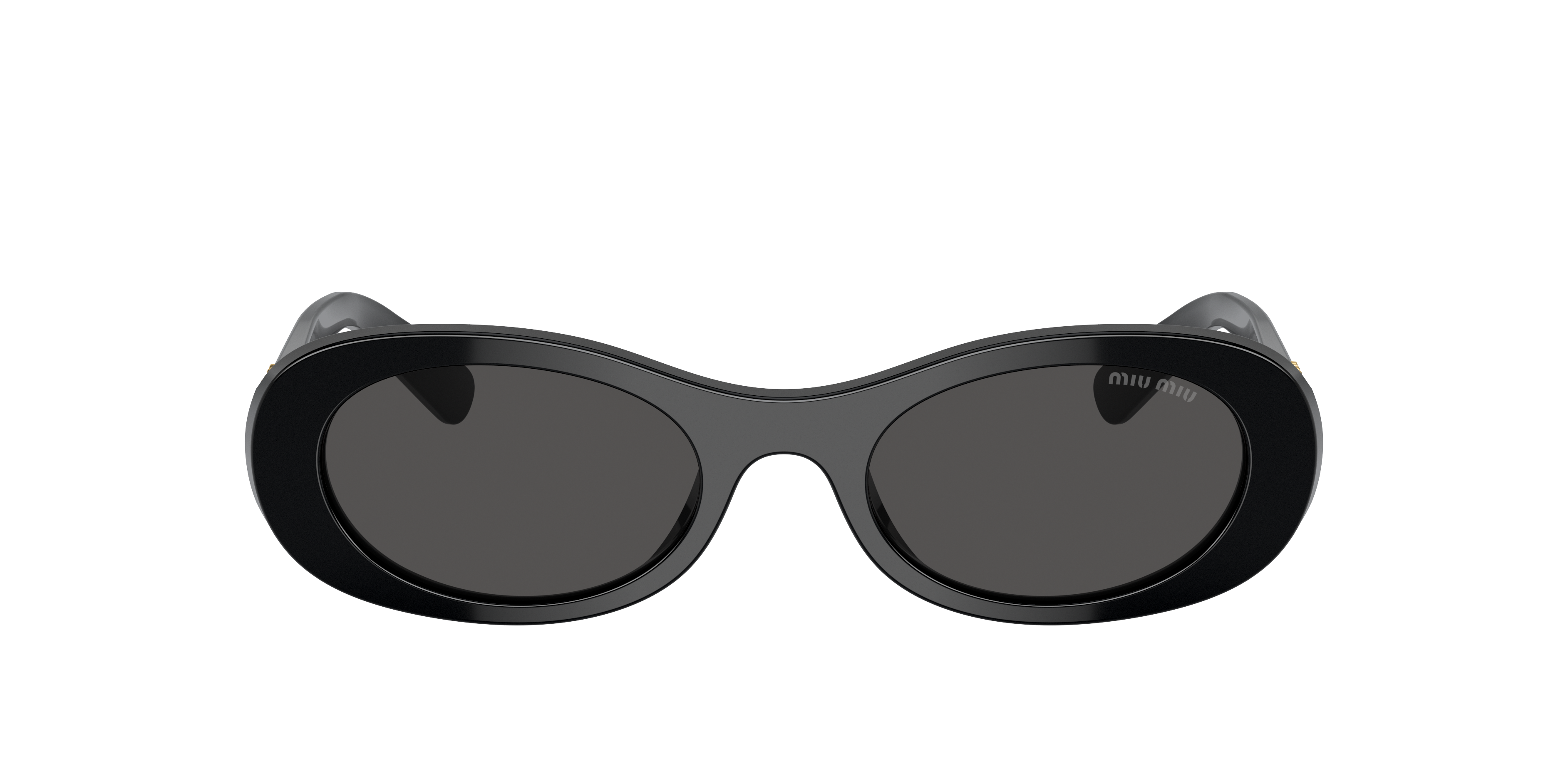 Miu Miu Acetate Oval Sunglasses In Dark Grey