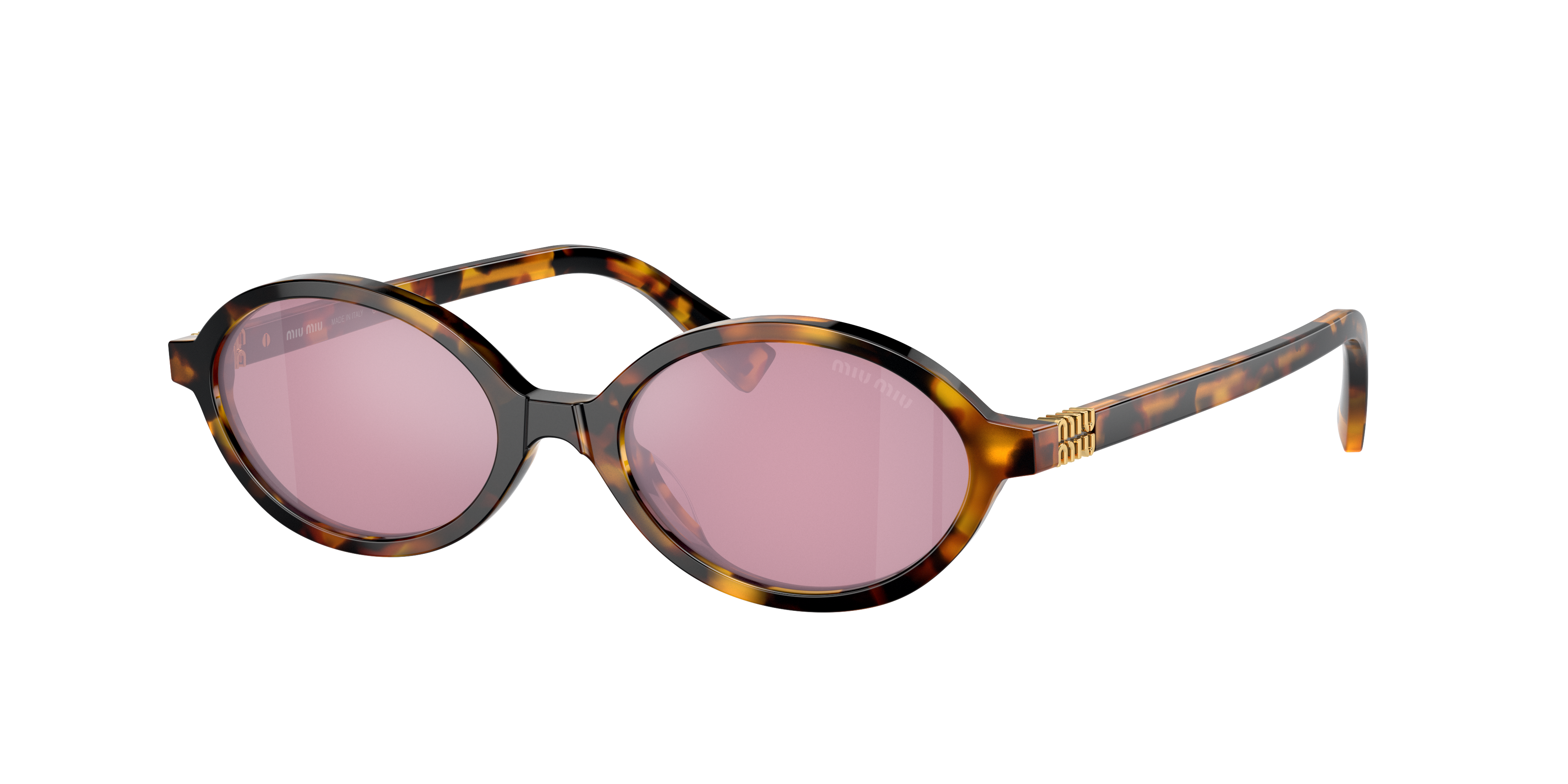 MIU MIU MU 04ZS Honey Havana - Woman Luxury Sunglasses, Bordeaux Lens